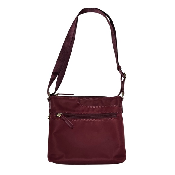 Radley London Pocket Essentials Responsible Maroon Nylon Zip Top Crossbody Bag - Picture 5 of 16